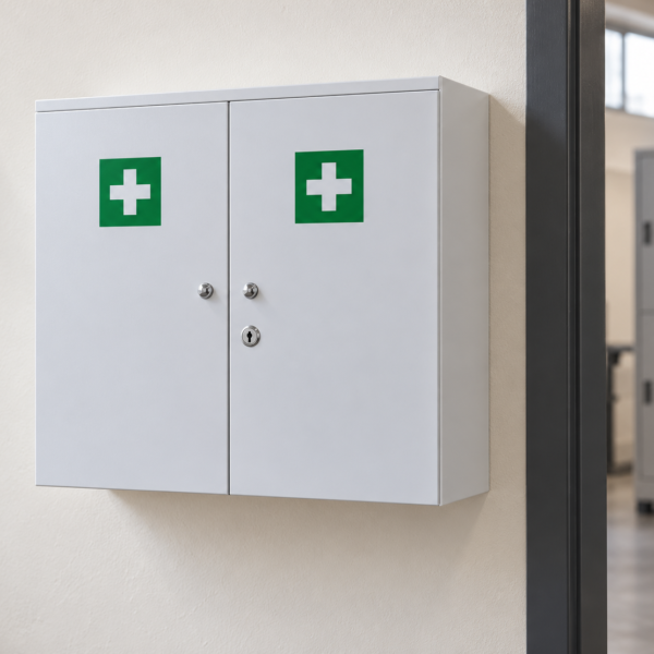 Armoire à pharmacie 2 portes — Métal