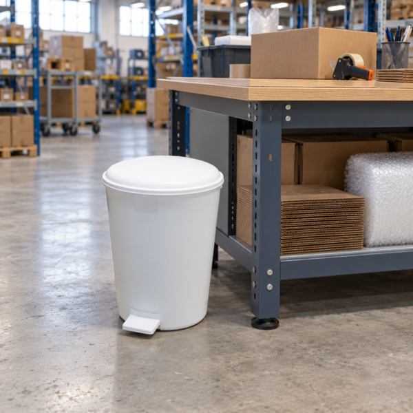Poubelle ronde à pédale 3 L à 50 L — Plastique
