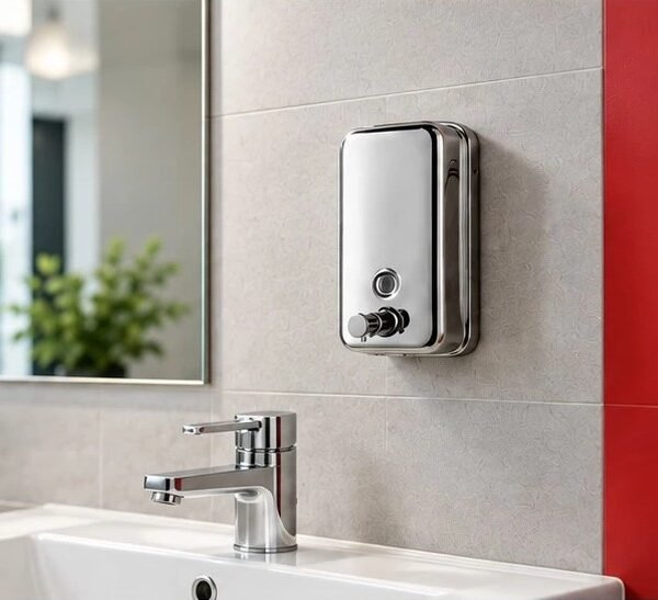 Distributeur inox de savon / gel hydroalcoolique