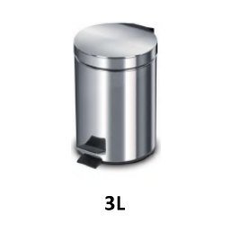 Poubelle à pédale inox 3 L à 30 L — Inox brillant