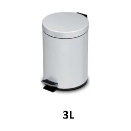 Poubelle à pédale inox 3 L à 30 L — Epoxy blanc