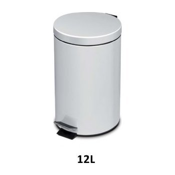 Poubelle à pédale inox 3 L à 30 L — Epoxy blanc