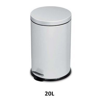 Poubelle à pédale inox 3 L à 30 L — Epoxy blanc